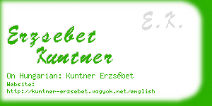 erzsebet kuntner business card
